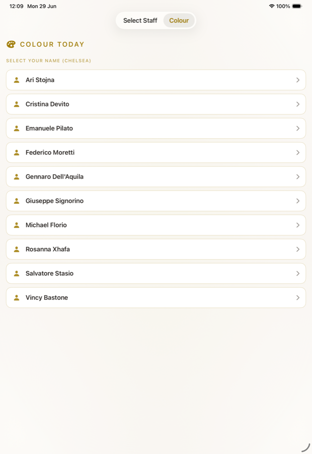 ColorLab client list and cost overview